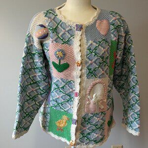 Eagle's Eye Easter/Spring Sweater Woman's Vintage